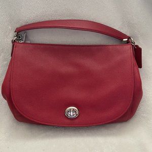 COACH turnlock shoulder bag ( LARGE)